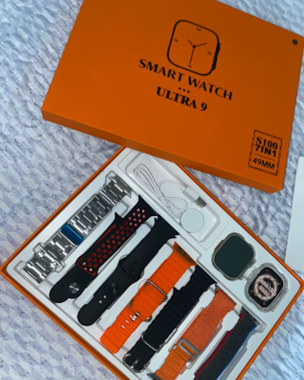 Smartwatch S9 Ultra Series + Kit com 7 Pulseiras Extra + case e película