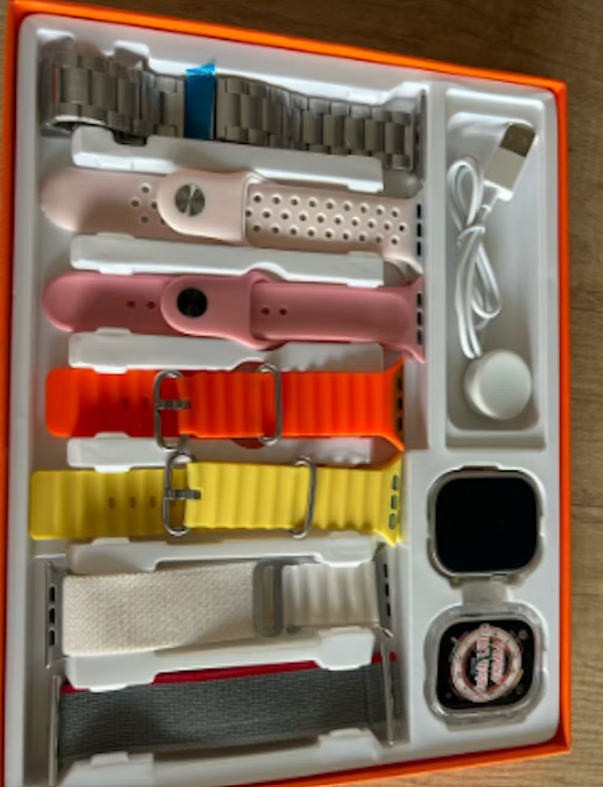 Smartwatch S9 Ultra Series + Kit com 7 Pulseiras Extra + case e película