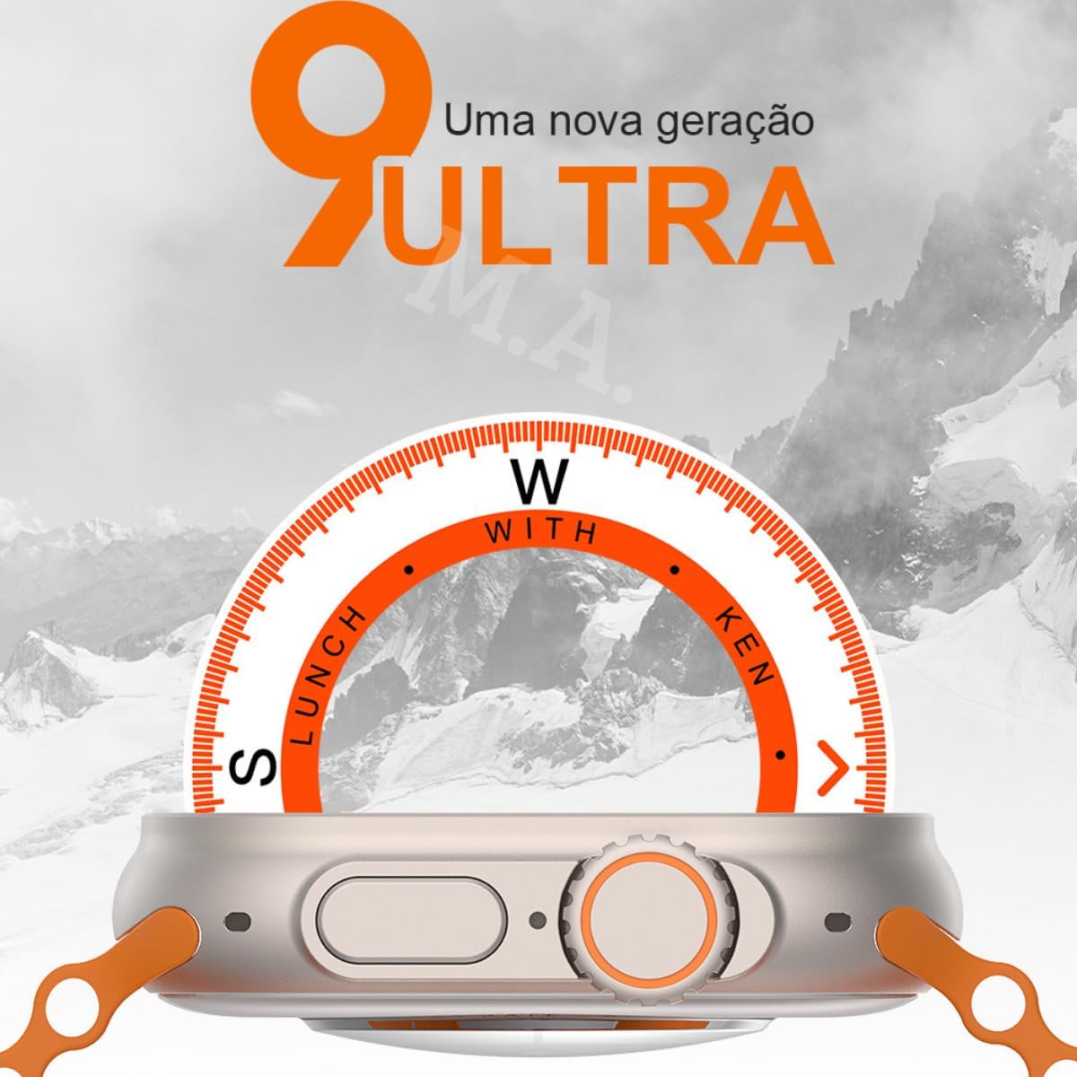 Smartwatch S9 Ultra Series + Kit com 7 Pulseiras Extra + case e película