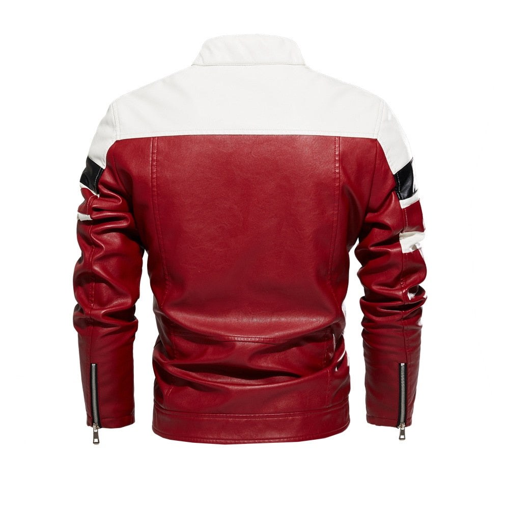 Jaqueta Masculina de Couro MotoRacer