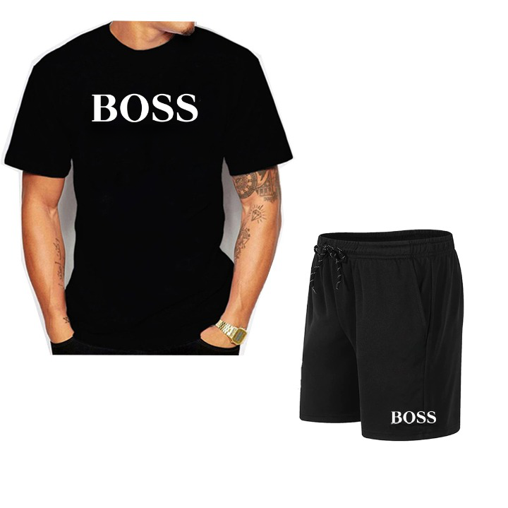 Conjunto Boss- Camiseta Malha Fria + Bermuda