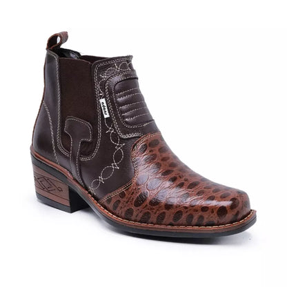 Bota Country Texana Carrapeta Rodeio em Couro 100% Legítimo (FRETE GRÁTIS & RÁPIDO)