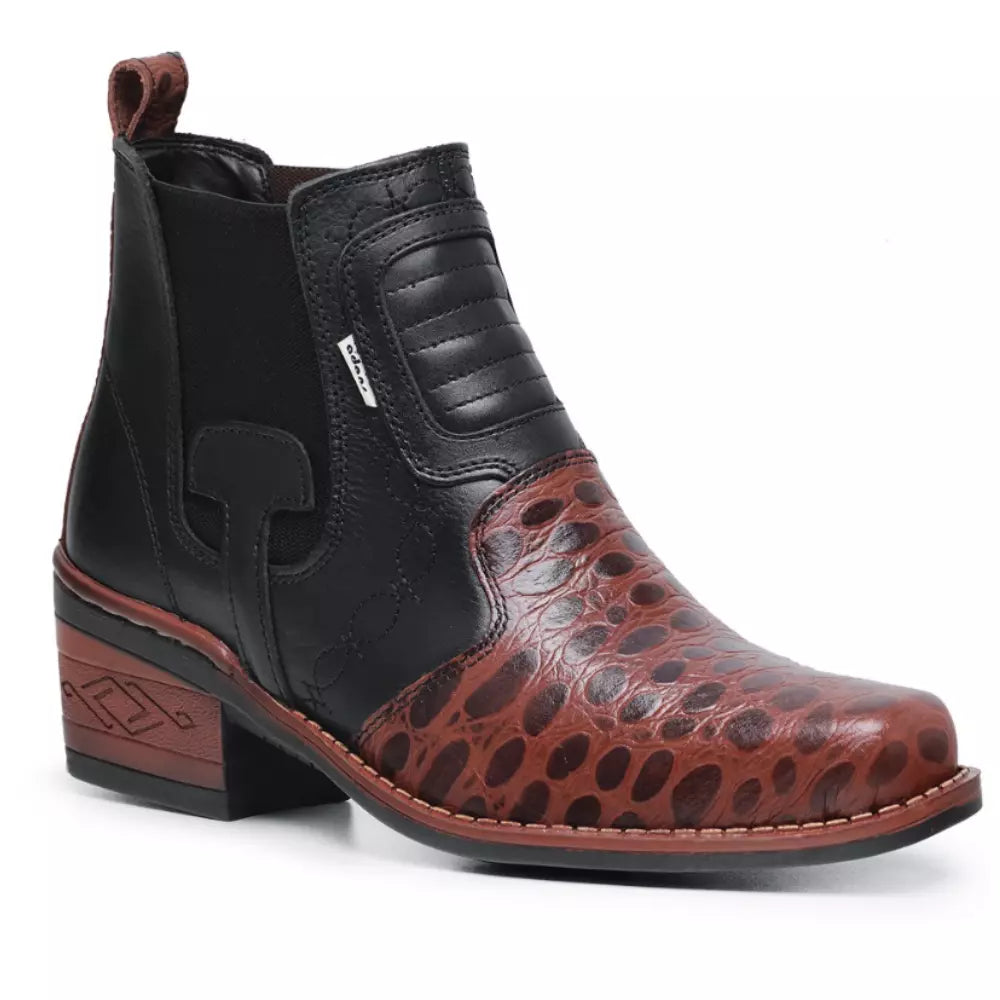 Bota Country Texana Carrapeta Rodeio em Couro 100% Legítimo (FRETE GRÁTIS & RÁPIDO)