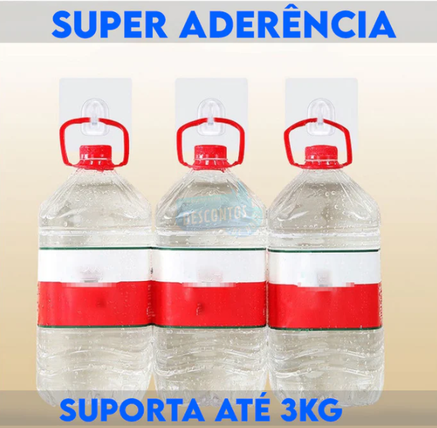 Super Gancho Adesivo - ( COMPRE 1 LEVE 3 ) 50 Utilidades em 1 - ÚLTIMAS UNIDADES