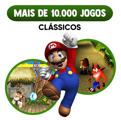 Video Game Stick Box 35.000 Jogos 4K Controle Wireless (2 Controles)