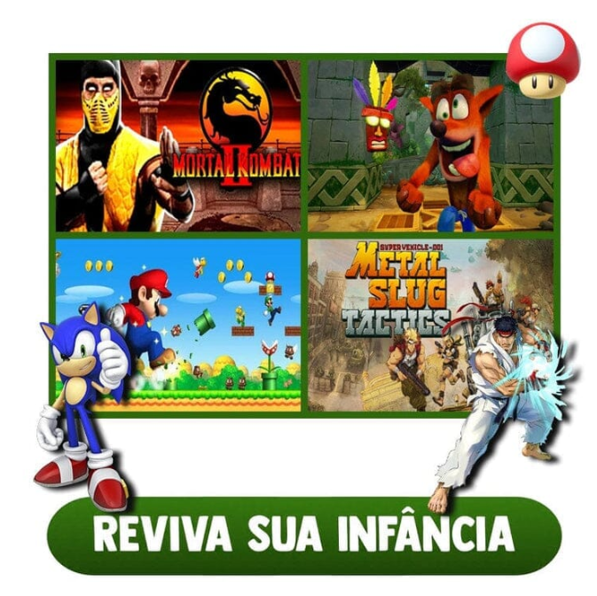 Video Game Stick Box 35.000 Jogos 4K Controle Wireless (2 Controles)