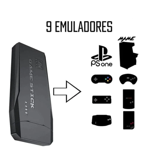Video Game Stick Box 35.000 Jogos 4K Controle Wireless (2 Controles)