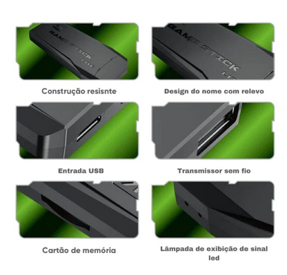Video Game Stick Box 35.000 Jogos 4K Controle Wireless (2 Controles)