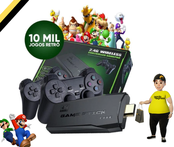 Video Game Stick Box 35.000 Jogos 4K Controle Wireless (2 Controles)