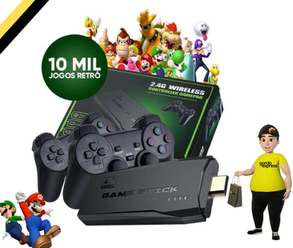 Video Game Stick Box 35.000 Jogos 4K Controle Wireless (2 Controles)