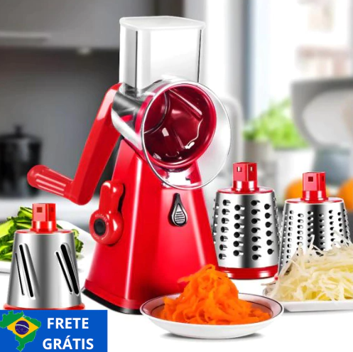 Cortador e Fatiador de Legumes Multifuncional + kit 5 Peças de Utensílios Grátis