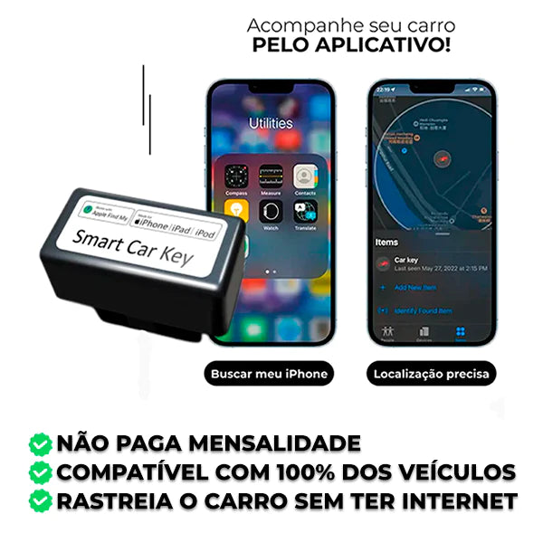 Smart Car Key® - Rastrei Seu Carro no Brasil Inteiro (SEM MENSALIDADES)