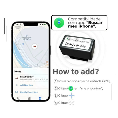 Smart Car Key® - Rastrei Seu Carro no Brasil Inteiro (SEM MENSALIDADES)