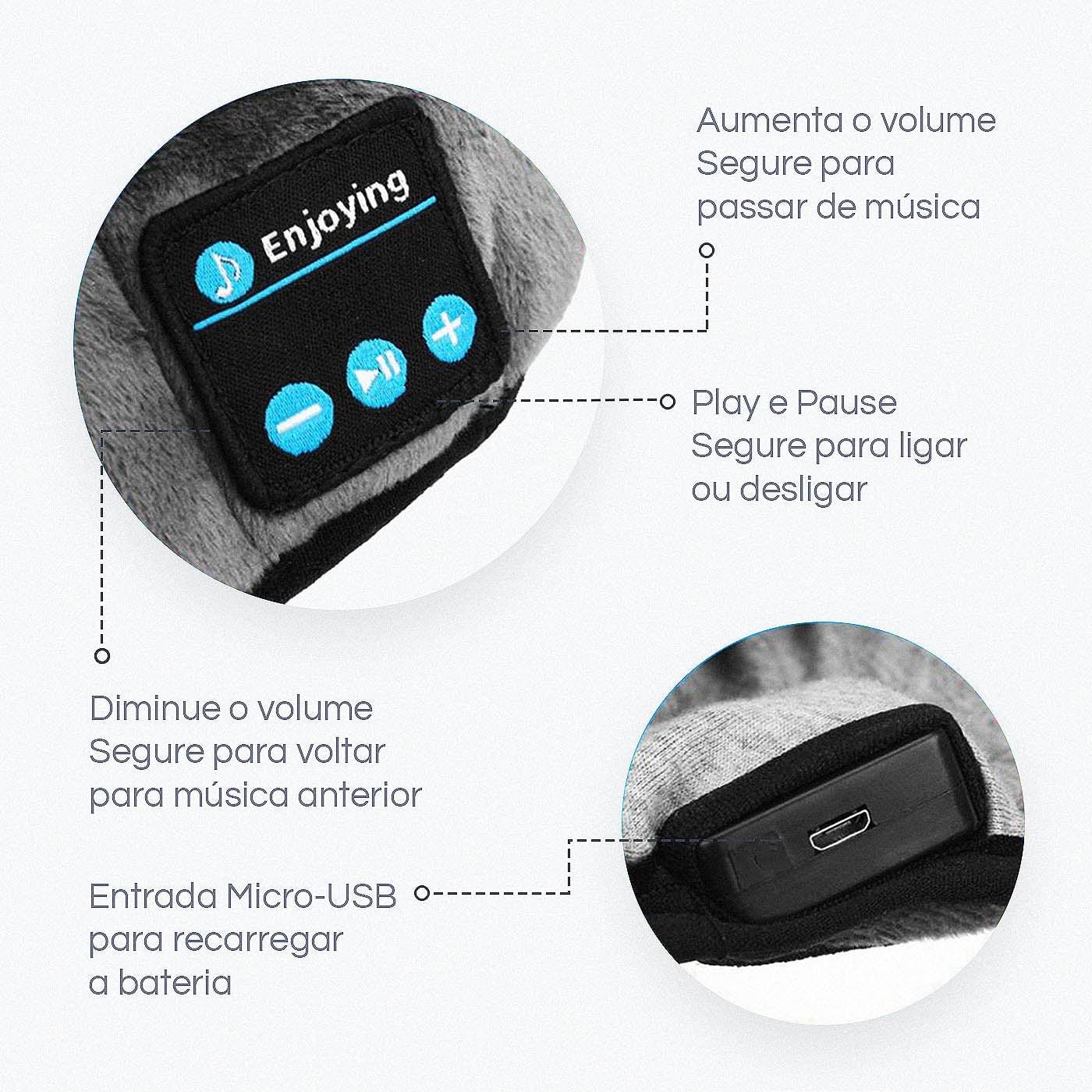Enjoying Sleep - Durma Bem com a Máscara de Dormir Bluetooth®