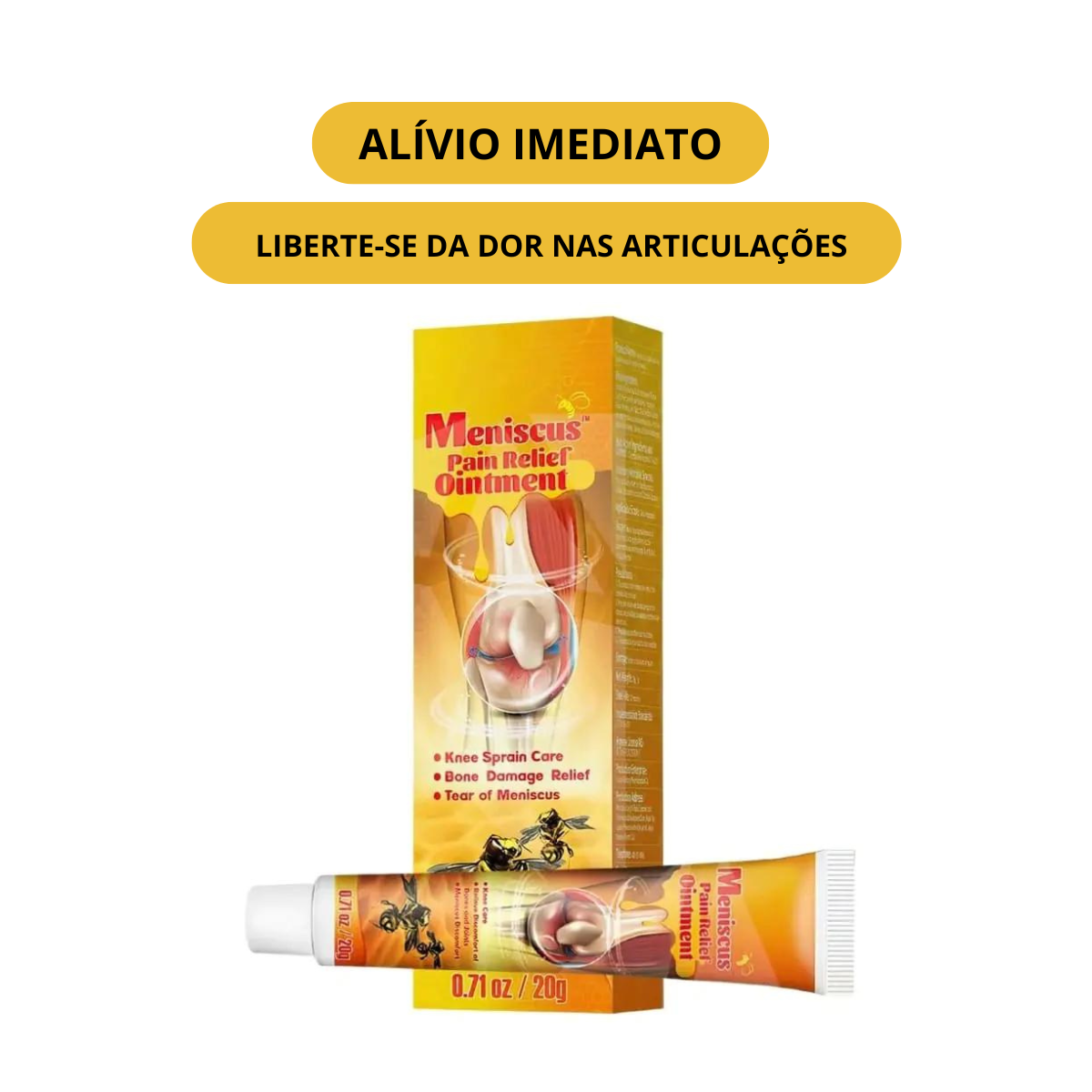 Creme De Abelha Para Alívio Da Dor Nas Articulações Corporais Lágrima De Menisco (NÃO HÁ CONTRA INDICAÇÃO)