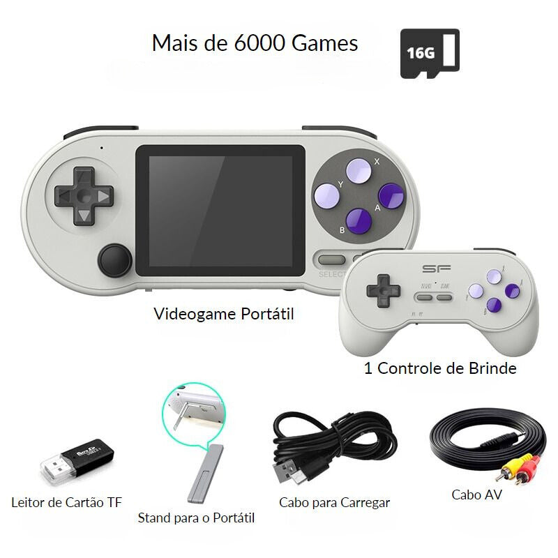 Game Portátil SUPER + 1 controle GRÁTIS