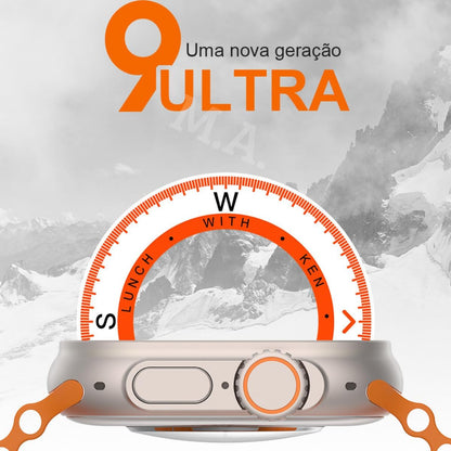 Smartwatch S9 Ultra Series + Kit com 7 Pulseiras Extra + case e película