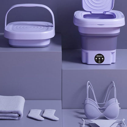 Máquina de Lavar Portátil Dobrável  Bivolt Com Função Secadora 15 Litros