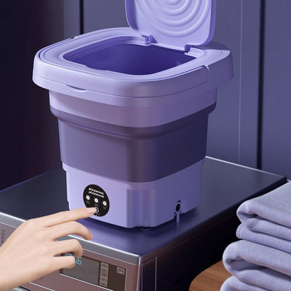 Máquina de Lavar Portátil Dobrável  Bivolt Com Função Secadora 15 Litros