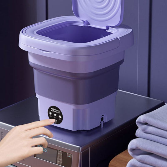 Máquina de Lavar Portátil Dobrável  Bivolt Com Função Secadora 15 Litros
