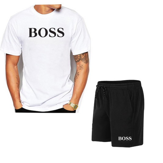 Conjunto Boss- Camiseta Malha Fria + Bermuda