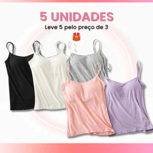 Kit de Blusinhas com Bojo e Alcinhas Ajustáveis + Brinde [OFERTA VÁLIDA SÓ HOJE]