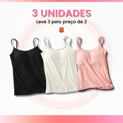 Kit de Blusinhas com Bojo e Alcinhas Ajustáveis + Brinde [OFERTA VÁLIDA SÓ HOJE]