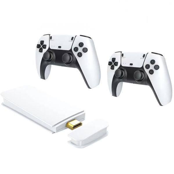 Game Stick PS5 Pro 4K 3D 64GB - Branco (JOGOS PS2, PS3 ETC ATUALIZADOS) + FRETE GRÁTIS HOJE!