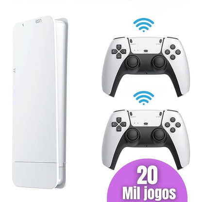 Game Stick PS5 Pro 4K 3D 64GB - Branco (JOGOS PS2, PS3 ETC ATUALIZADOS) + FRETE GRÁTIS HOJE!